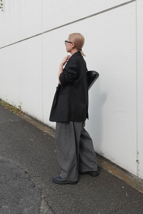 チェックボリュームラフパンツ